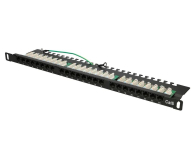 ExtraLink  Patchpanel 24p 19" 0,5U UTP 6 (czarna) - 1323252 - zdjęcie 1